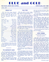 Blue & Gold April 1958